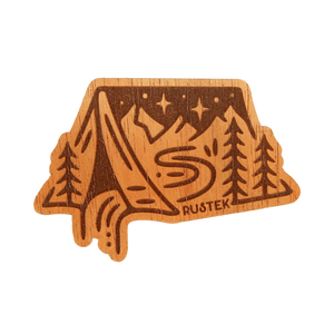 Open image in slideshow, Camping InTent Wood Sticker

