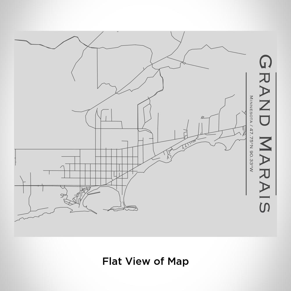 Grand Marais - Minnesota Map Bottle with Bamboo Top