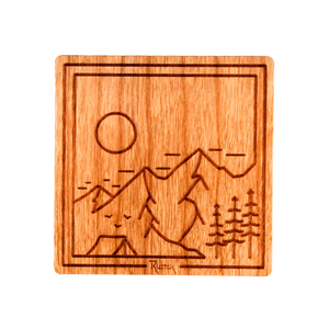 Open image in slideshow, Base Camp Square Wood Sticker
